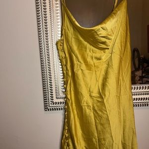 Mustard Silk Dress